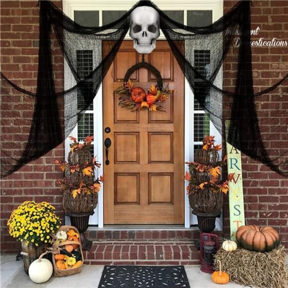 590" x 30" Halloween Creepy Cloth Spooky Halloween Decorations Indoor Outdoor - Picture 3 of 7